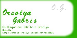 orsolya gabris business card